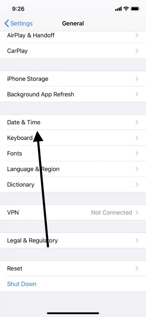 iPadがiTunesに接続できない場合の日付と時刻
