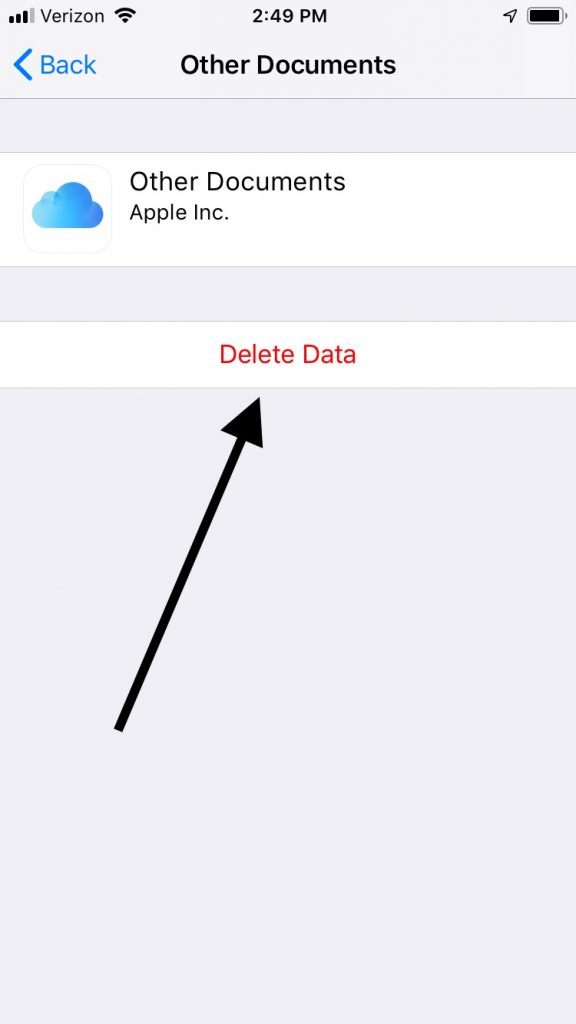 iCloudストレージがいっぱいの場合、ファイルを削除します