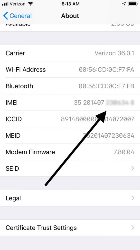 iPhoneのロックを解除するIMEI