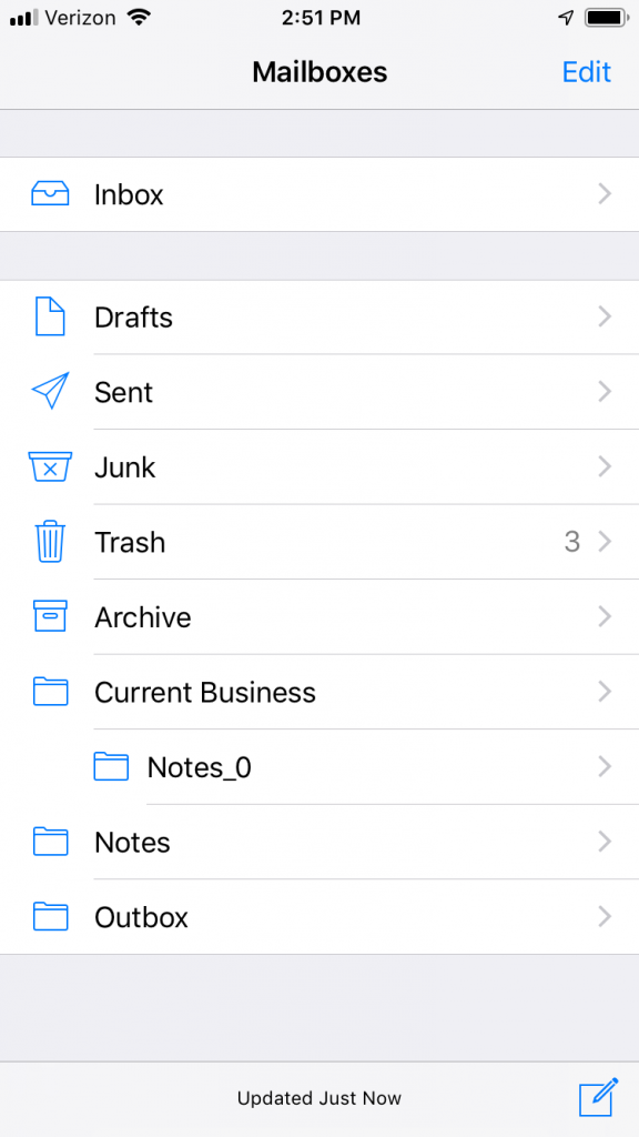 完全なiCloudストレージ用のメールアプリ