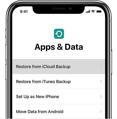iCloudを復元します