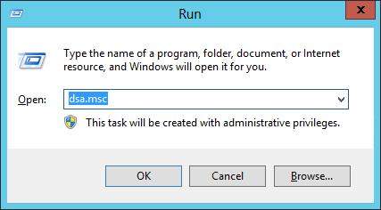 ドメイン管理パスワードActive Directoryユーザーとコンピューターコンソールを変更する