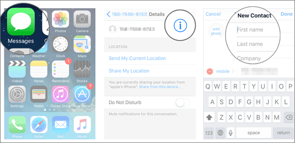 テキストメッセージからiPhoneに連絡先を追加するにはどうすればよいですか