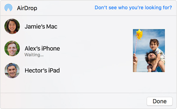 MacからiPhoneへのエアドロップ