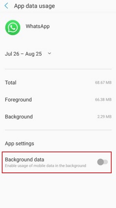 AndroidのWhatsAppの背景データ