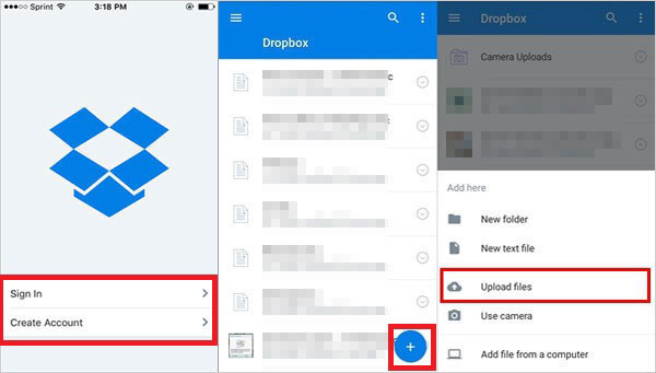 Dropboxを使用してiPodからコンピューターに曲を転送します