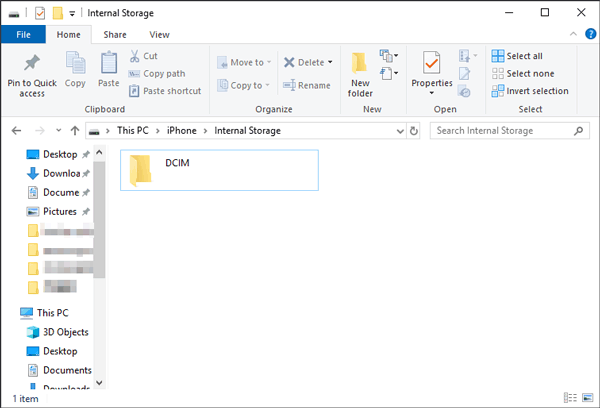 WindowsExplorerを介してPCからiPhoneに写真を転送する方法
