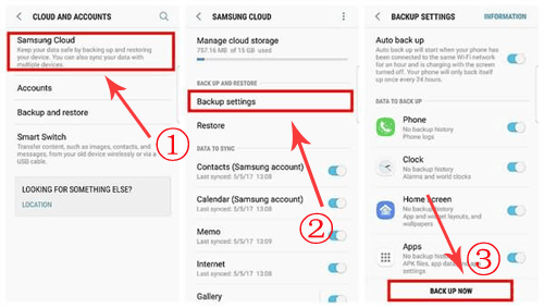 Samsungアカウントを介してGalaxy S10をバックアップする方法