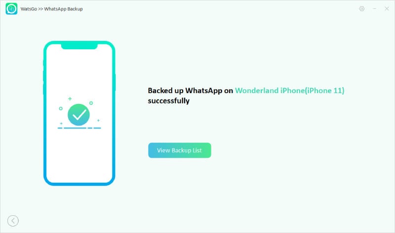 Watsgo Guide -WhatsApp iPhoneを正常にバックアップします 