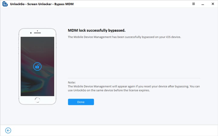 MDMをバイパスしました