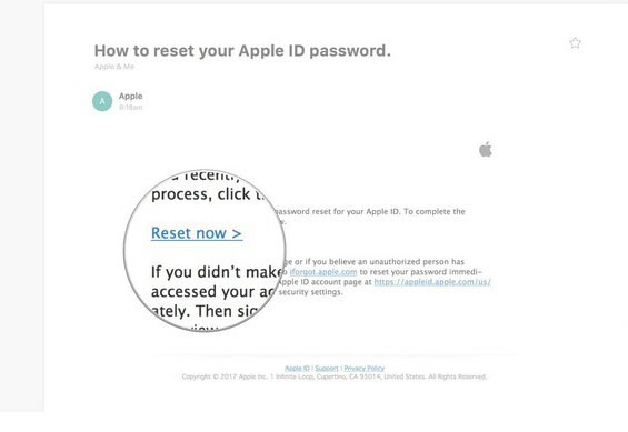 iCloudパスワードをリセットします