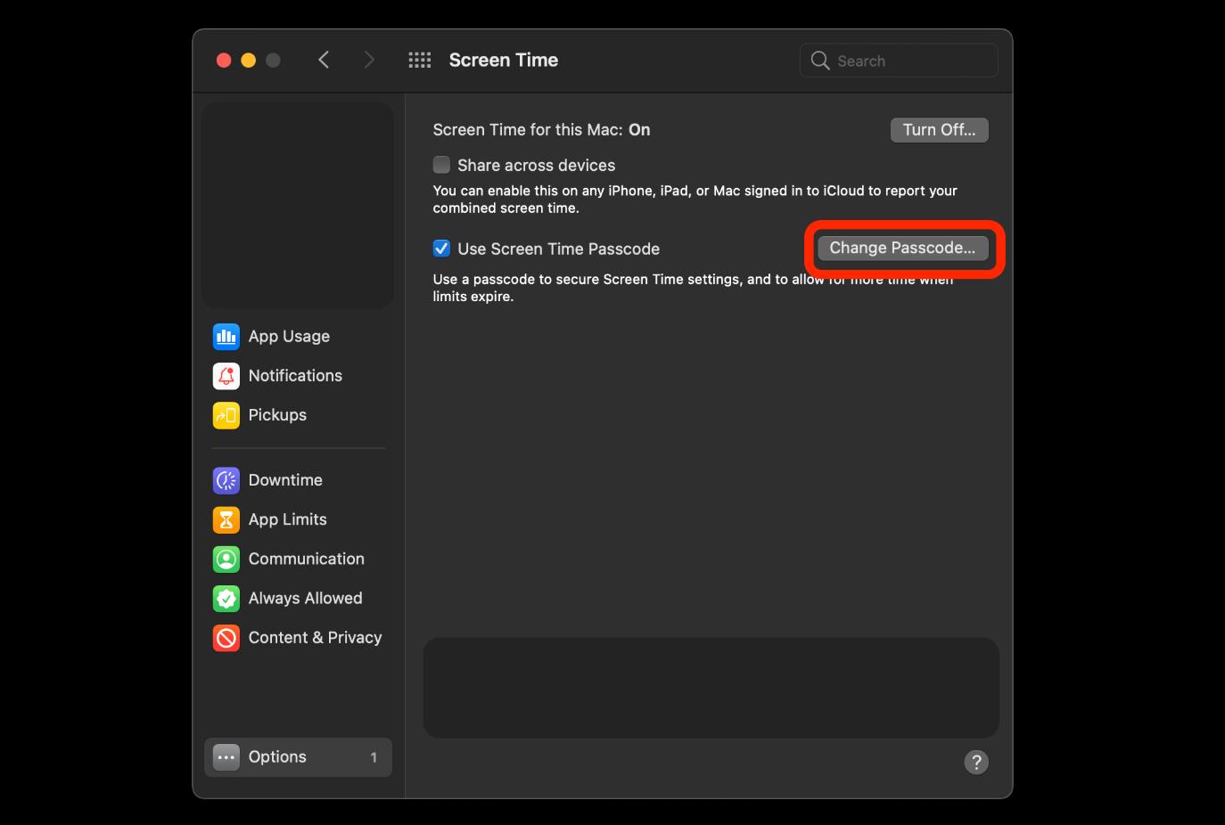 画面時間パスコードiOS 15を忘れたオプションはありません