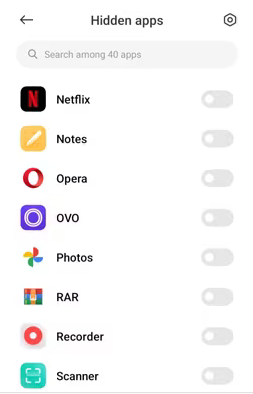 Androidのアプリを非表示にします
