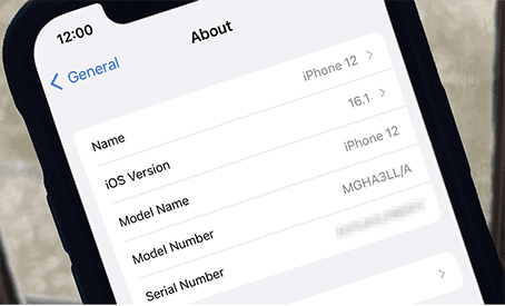 iOSバージョンを確認してください