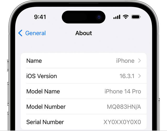 iPhoneのシリアル番号を確認してください
