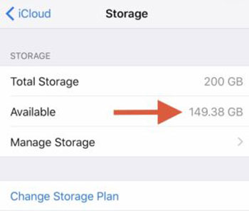 iCloudストレージを確認してください