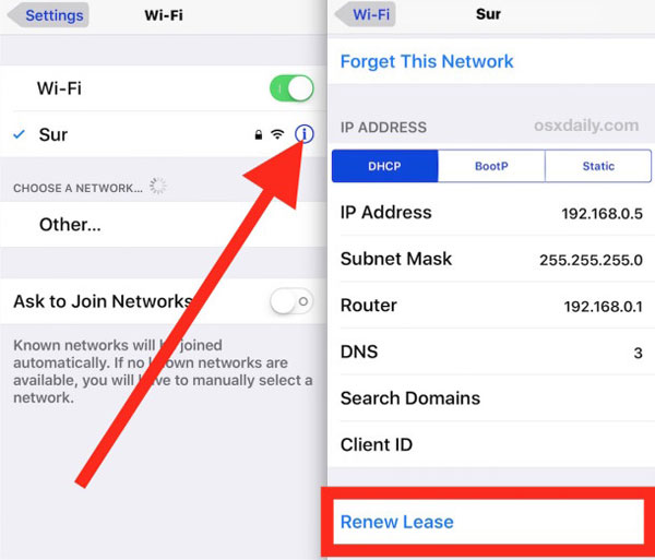 iPhoneを正常にwifiにリンクします