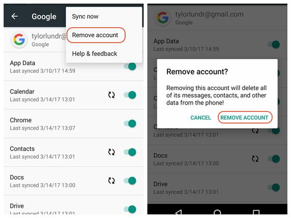 Googleアカウントを削除して、Googleフォトがバックアップされるのを停止します