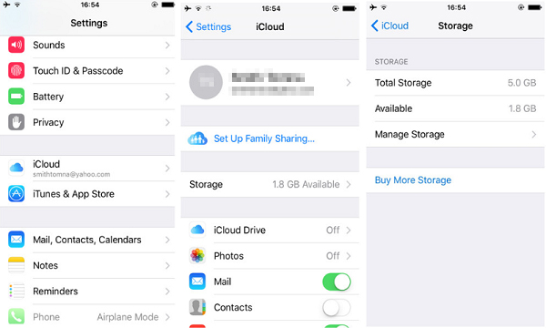 別のデバイスからiCloudバックアップを削除します