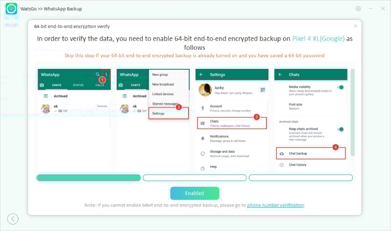 Androidを使用する場合は、指示に従ってください