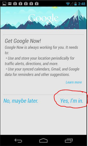 今すぐGoogleをオンにしてください