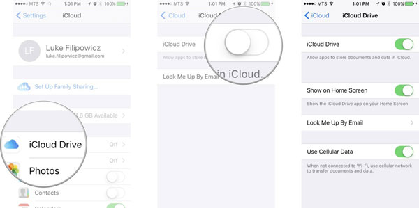 iPhoneとiPadにiCloudバックアップにアクセスします