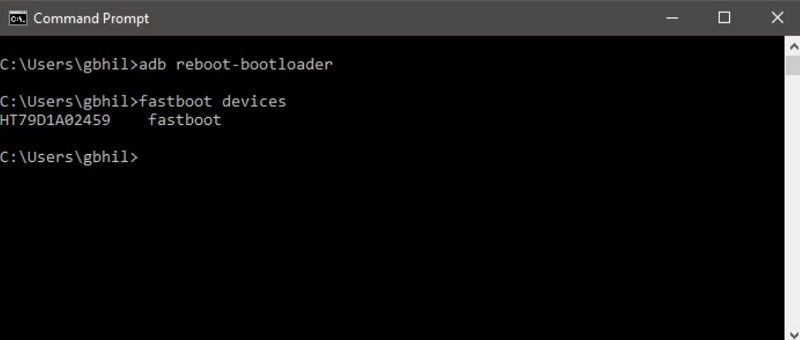Bootloaderコマンドを入力します