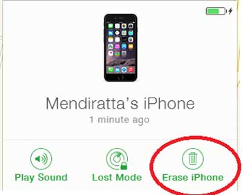 iCholoudからiPhoneを消去します