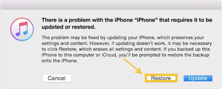 iTunesを使用してデバイスを復元してiPhone PassCodeを削除します