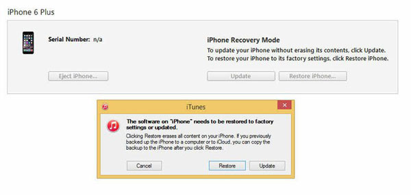 iPhoneをiTunesで回復モードで復元します