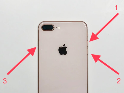 iPhone 8を強制再起動します