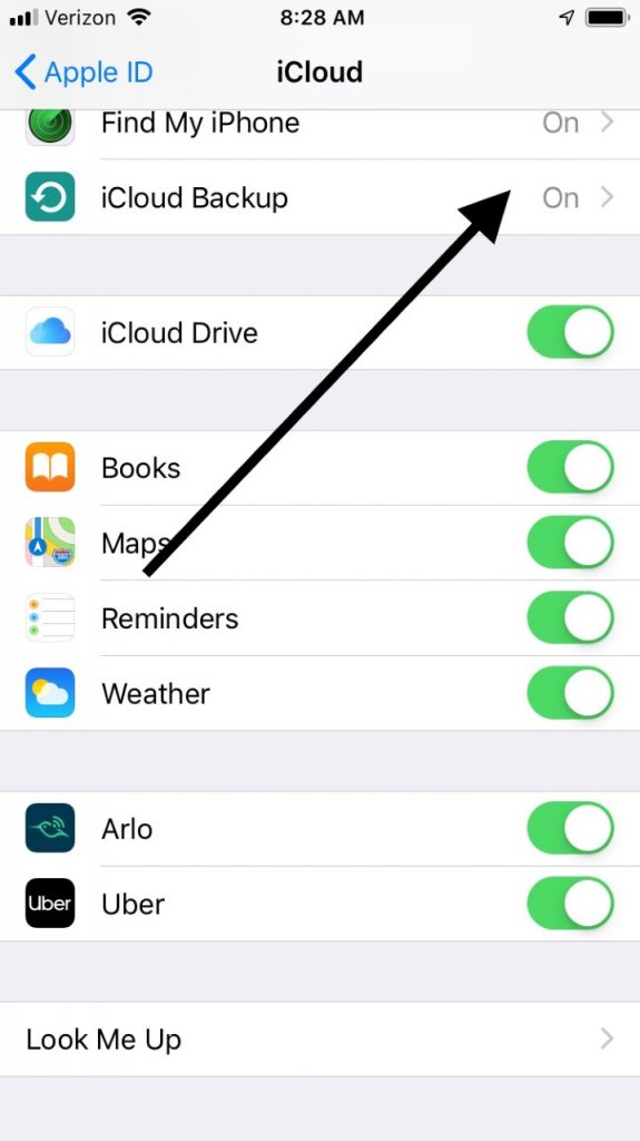 iPhoneアラーム用のiCloud