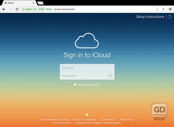 iCloud Webを介してiCloudバックアップを表示します