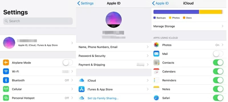 iCholoudを介してiPhone 7ノートを復元する方法