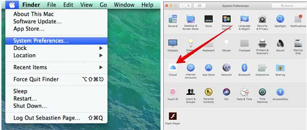 MacにiCloudバックアップにアクセスします