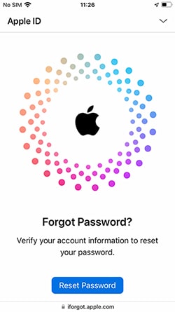 Apple IDパスワードをリセットします