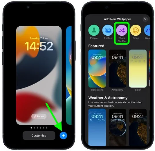 iOS 16自動壁紙