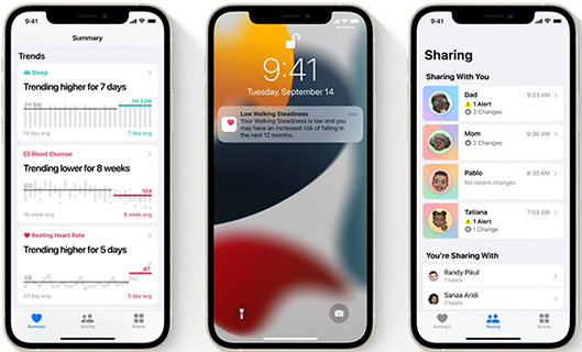 iOS 16健康とフィットネス