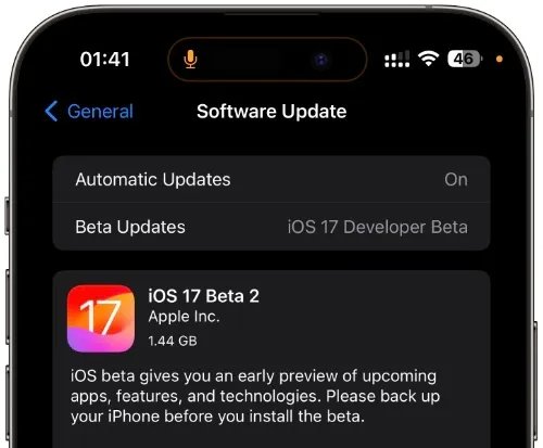iOS 17ベータ2安定性