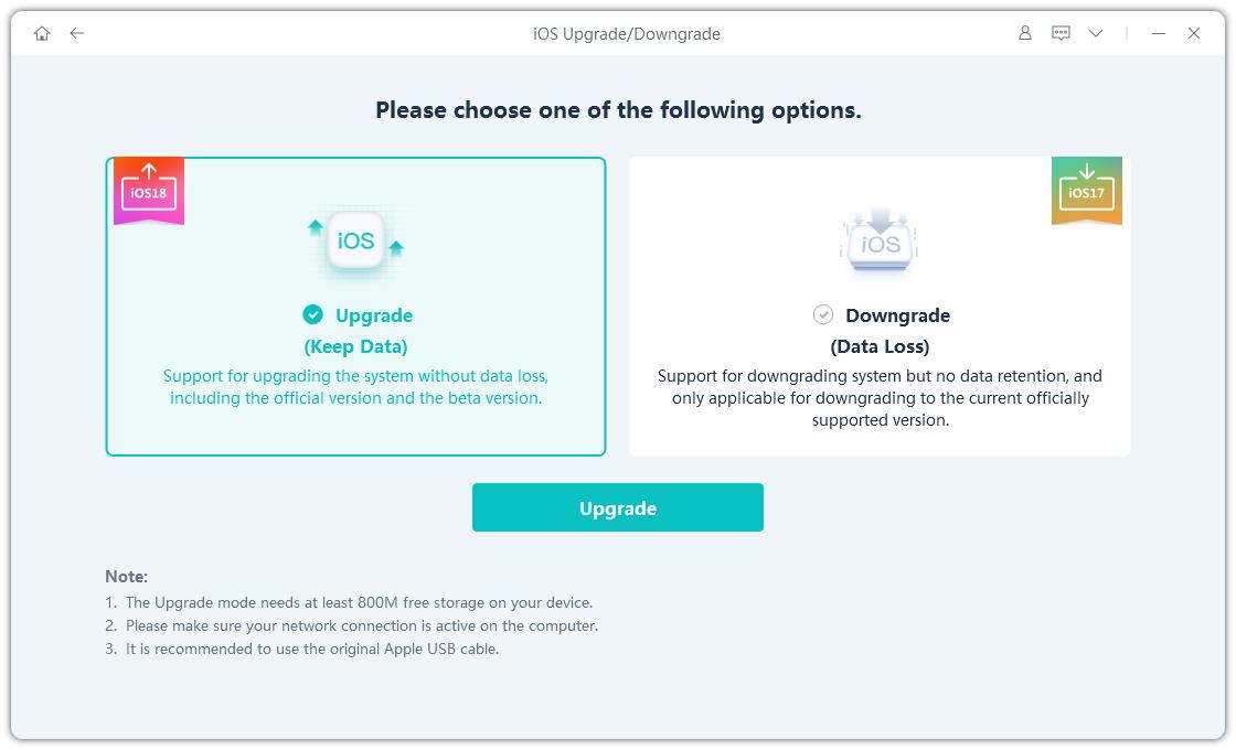 修正はiOS 18に更新できません