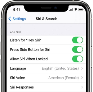 siriを有効にします