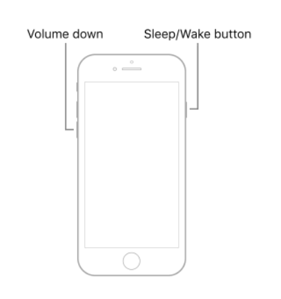 電話は上部にSOSが言っています