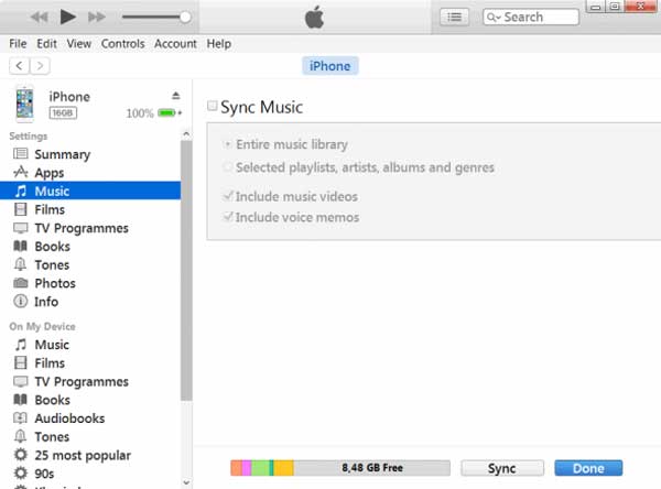 iTunes音楽をiPhoneに同期する方法