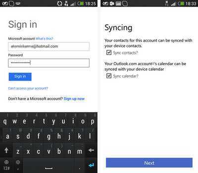 Microsoft Exchangeを介してOutlookからAndroidへの連絡先をインポートします