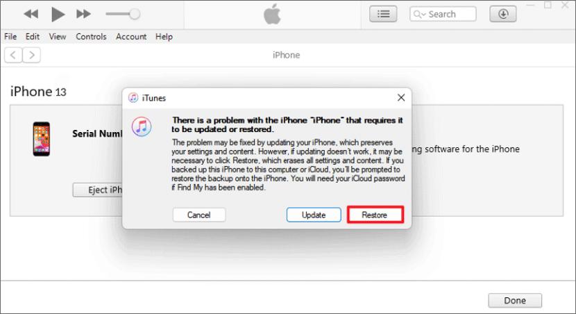 iPhoneから永続的にロックアウトされた場合、iTunesを使用してiPhoneのロックを解除します