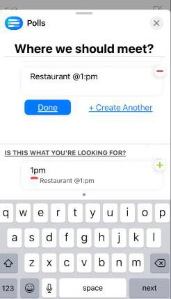 imessageの投票にオプションを追加します