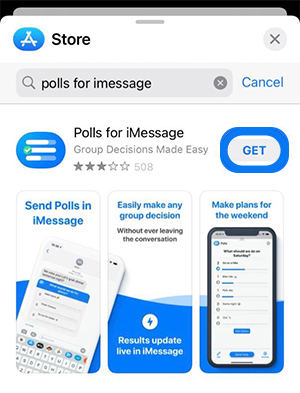imessageの世論調査を取得します