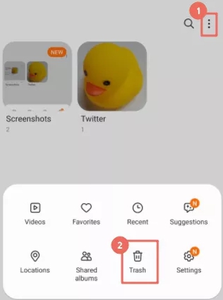 Samsung Trashから削除された写真を回復します