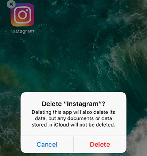 Instagramアプリを再インストールします