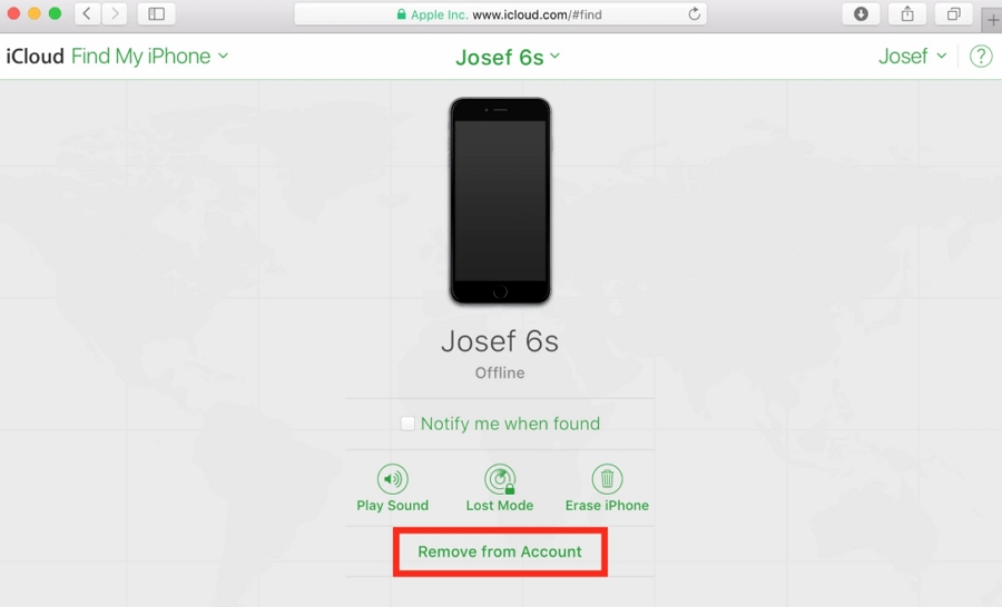電源を切る方法iCloudで私のiPhoneをリモートで見つける